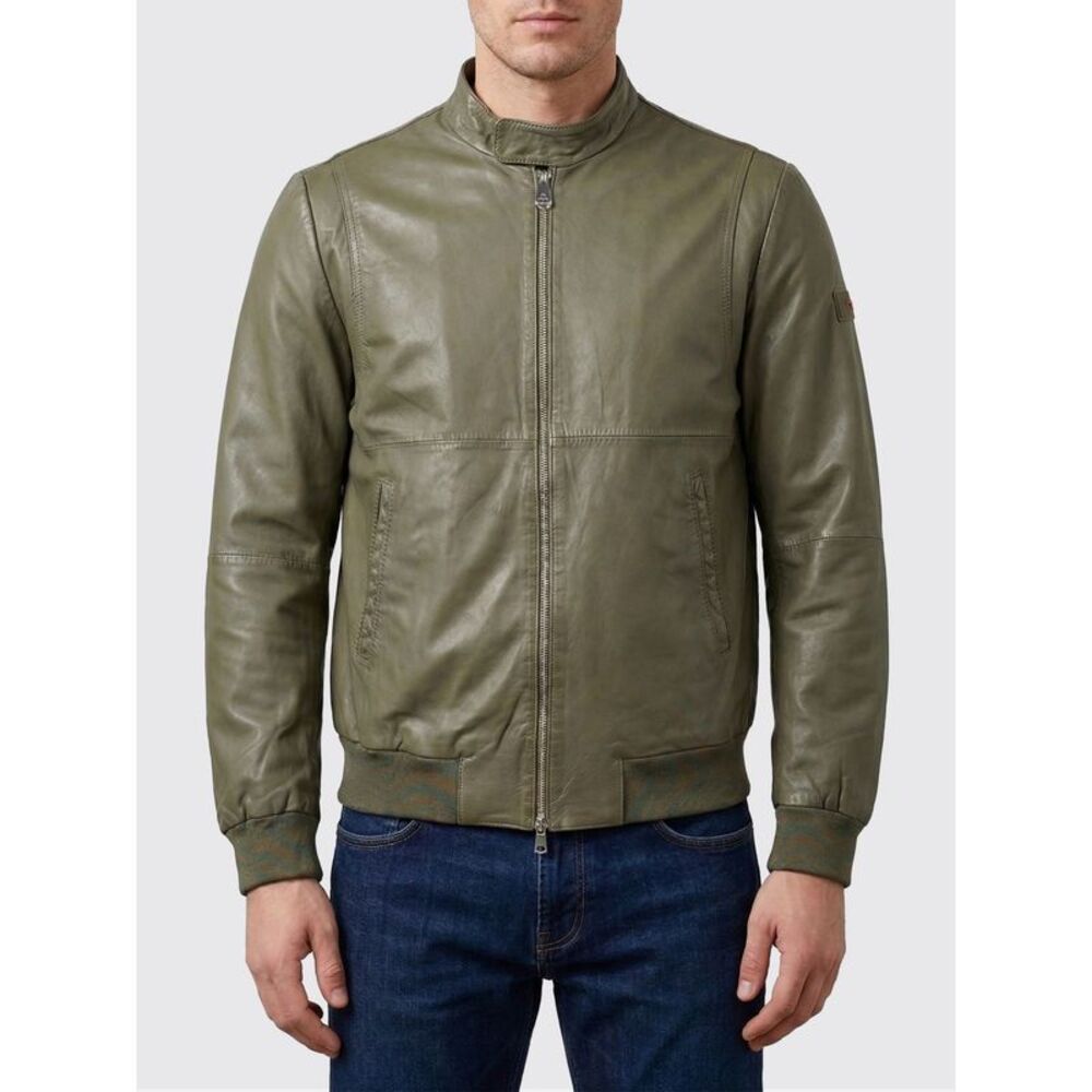 Peuterey Men Leather Bomber Peuterey
